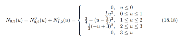 Verify that the first quadratic B-spline is everywhere by differentiating the functions on the RHS...-7