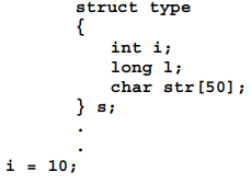 Write a program that has a structure with one character and a string of 40 characters. Read a...