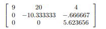 Gaussian elimination can experience accuracy problems when the sweep process encounters a...-4