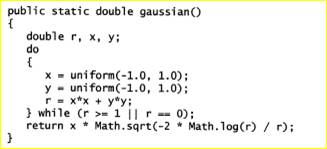 Gaussian random values. Experiment with the following method for generating random variables from...