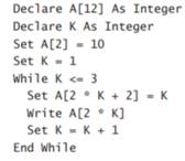 What is the output of the code corresponding to the following pseudocode? What is the output of code...-5