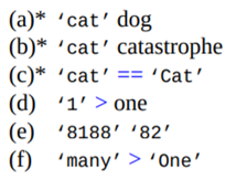 What are the values of each of the following expressions? Explain why in each case.