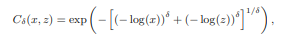 Recall that the (bivariate) Gumbel copula with parameter d is given by where 1 = d Identify the...-1