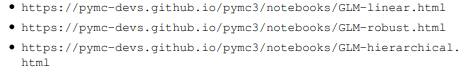 Read and run the following notebooks from PyMC3