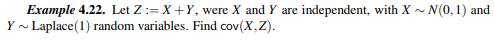 Find var(Z) for the random variable Z of Example 4.22.