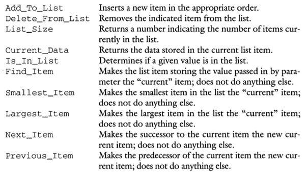 Take your solution for problem 7.3 and modify it to be more generic. Rather than managing an ordered...