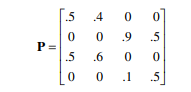 Calculate the steady state for the matrix Demonstrate that it is equal to X* = [0.27, 0.33, 0.33,...