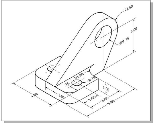 Anchor Base (Dimensions are in inches. Rounds R .5)