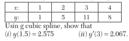 Apply Herm it e’s formula estimate the values of log 3.2 from the following data: Find the cubic...-3