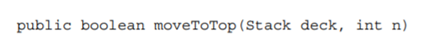 A deck of cards is represented in a program as a stack of Card objects. Write a method. that takes...