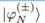 The symmetrization operator projects the product space HN onto the subspace H(±) N of the...-2