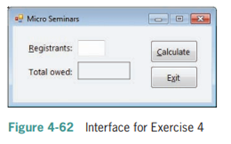 In this exercise, you create an application for Micro Seminars. The application displays the total...