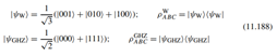 Consider the pair of entangled states |? | and |?GHZ defined on the three qubits A, B, and C as...-1