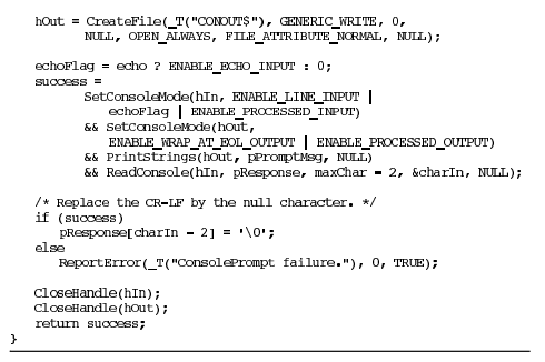 Test the (Program 2–5) function’s suppression of keyboard echo by using it to ask the user to enter...-2