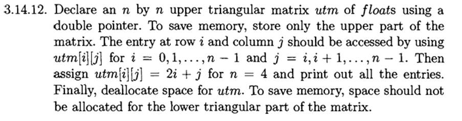 Write a function that takes an n by n upper triangular matrix and a vector of n components as input...-2