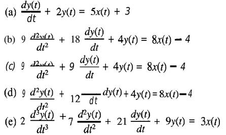 Obtain the solution Y(t), as a deviation from its initial steady-state condition y(O), of the...