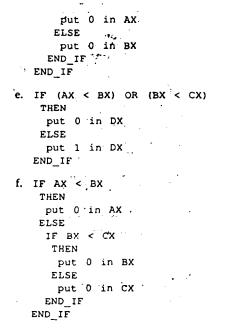 Write assembJy code for cach of the following decision structures. c. - Suppose DL contains the...-3