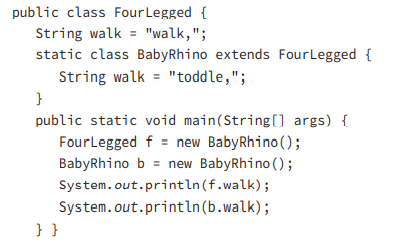 What is the result of the following code? A. toddle, toddle, B. toddle, walk, C. walk, toddle, D....