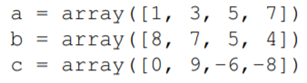 From the IPython terminal, create the following three NumPy arrays: Now use the zip function to...-1