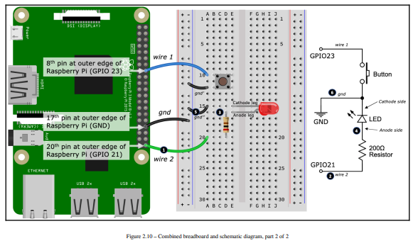 Here is how to read the LED and resistor connection. The following step numbers match the numbered...