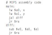 Show how the following MIPS program would be loaded into memory and executed. (a) First show the...