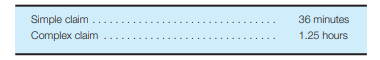 The Foster Insurance Company developed standard times for processing claims. When a claim was...-1