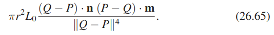 Show that if, in Figure 26.30, the distance from a disk shaped uniform light source of radius r,...