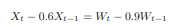 Let us consider the ARMA time series {Tx}t defined by: where {Wt.}t is a white noise with variance...