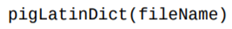 Write a function that prints the Pig Latin equivalent of every word in the dictionary file with the...-1