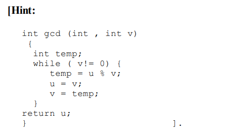 Write a simple function to find the GCD of two numbers, u and v