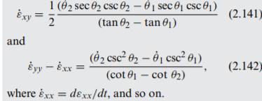 riangulation measurements at monument 0 give the time rate of change of and the time rate of change...-3