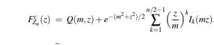 Let Yn be noncentral chisquared with n > 0 degrees of freedom and noncentrality parameter m2 as...-6