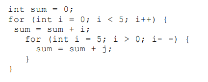 What is wrong with the following nested for loop?