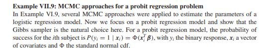 Import the data of ‘osteoporosismultiple.txt’ into R and perform a Bayesian probit regression...