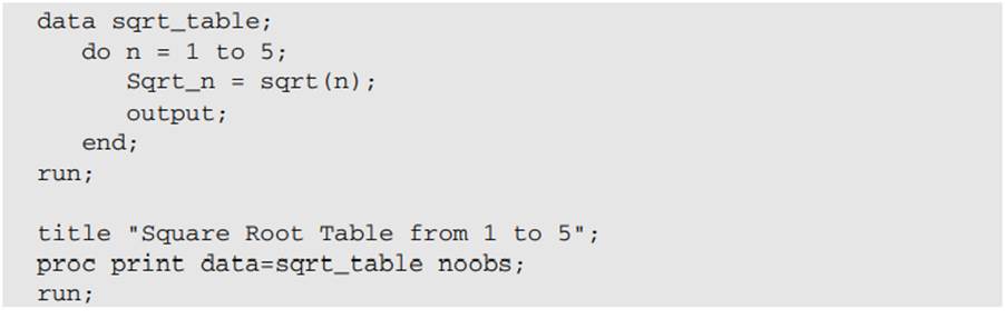 Rewrite the following program using %LET to assign the starting and ending values of the DO loop to...