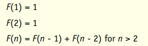 The Fibonacci sequence of numbers is defined as follows: The first and second numbers are both 1....-1