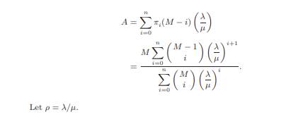 Consider a model of a telephone switching system consisting of n trunks with a finite caller...-1