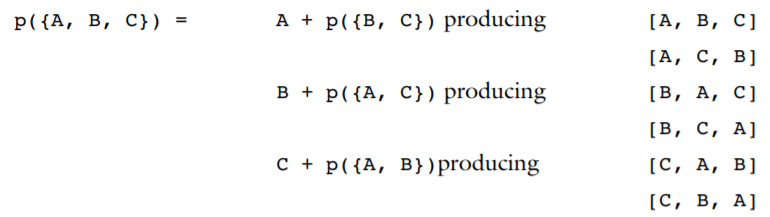 Write a program that gives all of the permutations of characters stored in an array. For example:...-4