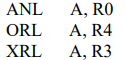 If the accumulator holds C3H, register R0 holds AAH, register R3 holds C9H and register R4 holds...-1