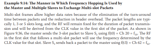 Consider the mode of operation described in Example 9.14 with three active nodes, M, S 1 and S 2 ....