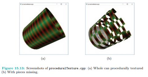 Run proceduralTexture.cpp. Press ‘x’-‘Z’ to turn the beer can and space to toggle between a...