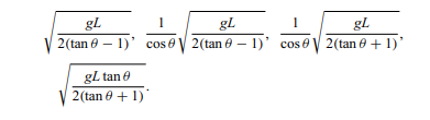 A ball is thrown at an angle ? up to the top of a cliff of height L, from a point a distance L from...-1