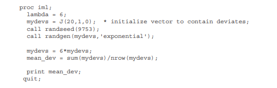 Write a SAS/IML module to conduct a small Monte Carlo simulation that shows how the CI for the mean...-2