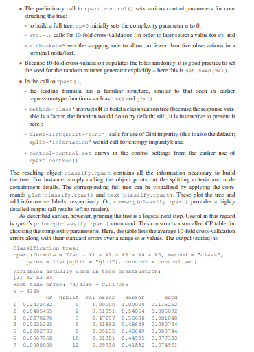 Return to the pruned classification tree for the oak tree disease data in Example 9.4.1. (a) Verify...-2