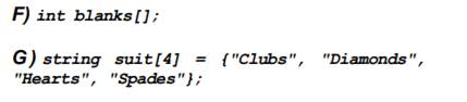 Indicate if each of the following array definitions is valid or invalid (If a definition is invalid,...-2