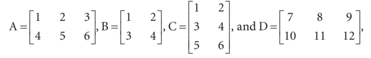 Given matrices calculate the following: 8. For those with a background in linear algebra, download...-1