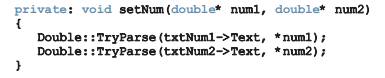 Given the following method: How would the setNum() method be called using integer variables first...