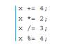 If x is a variable of type int and its value is 5, then what is its value after the following...