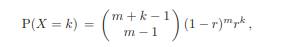 The class of negative binomial distributions is defined by the probabilities where m is an integer,...