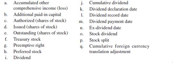 Following are a number of the key terms and concepts introduced in the chapter, along with a list of...